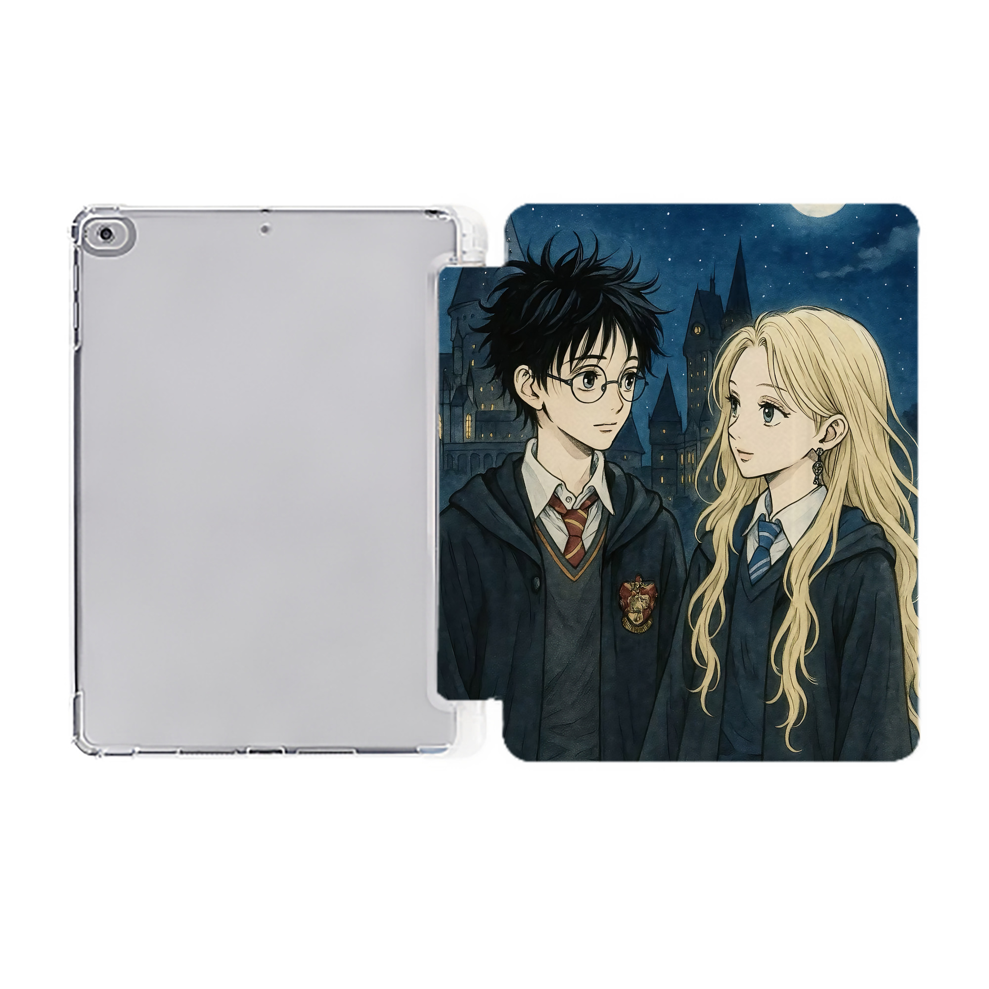 （画像用） Harry Potter ハリー・ポッターシリーズ IPad ケース ペン収納付き 三つ折りスタンド PUレザー×シリコン 対応機種9.5/10.5/10.9インチ